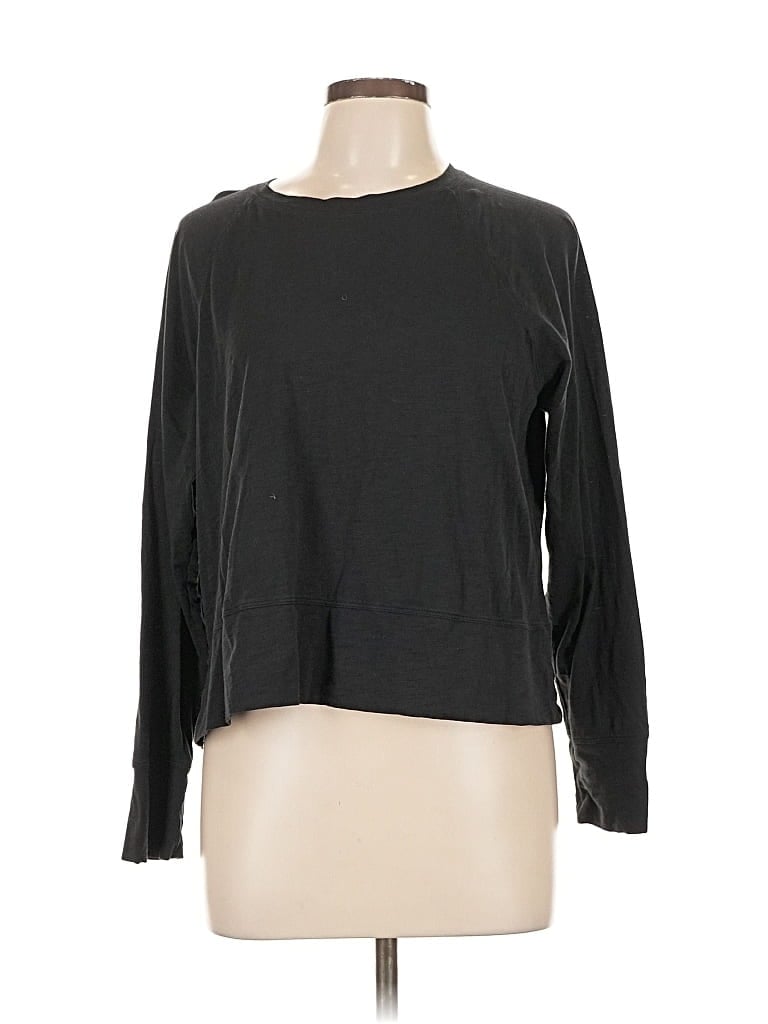 Pre-owned Athleta Long Sleeve T-shirt In Gray