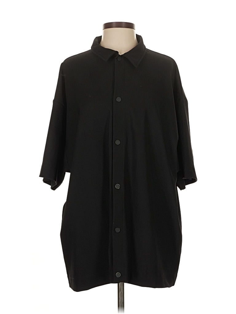Pre-owned Collusion 3/4 Sleeve Blouse In Black