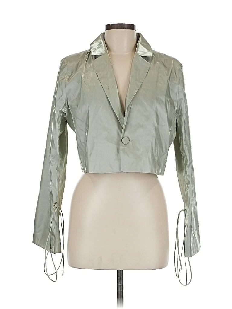 Pre-owned Nasty Gal Inc. 3/4 Sleeve Blouse In Green