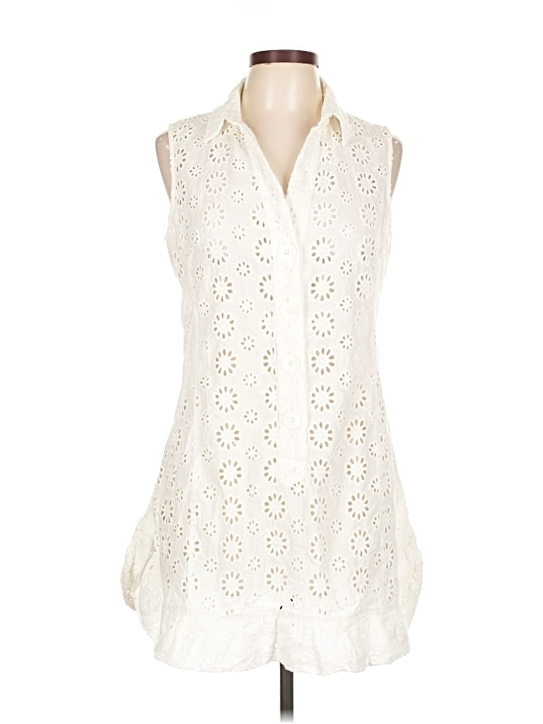 Pre-owned Nanette Lepore Sleeveless Blouse In White