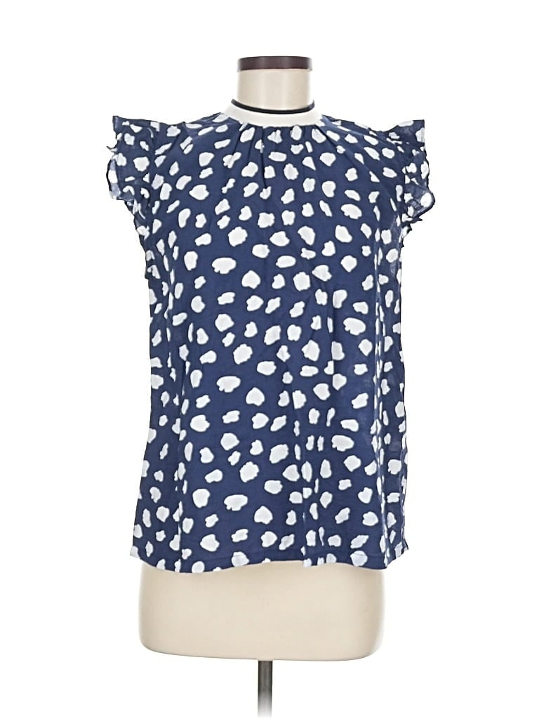 Pre-owned Thml Short Sleeve Blouse In Blue