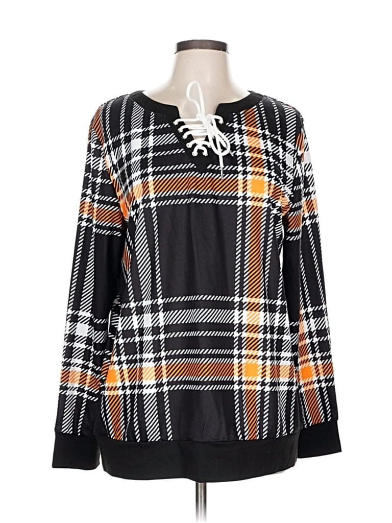 Pre-owned Unbranded Long Sleeve Blouse In Black