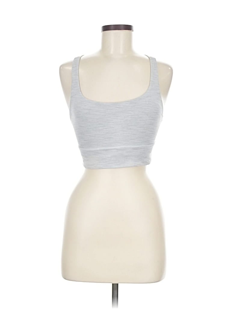 Pre-owned Lululemon Athletica Tank Top Gray Strapless Neckline Tops