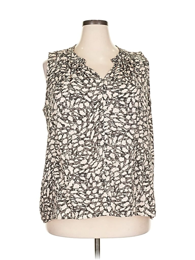 Pre-owned Simply Vera Vera Wang Sleeveless Blouse In White
