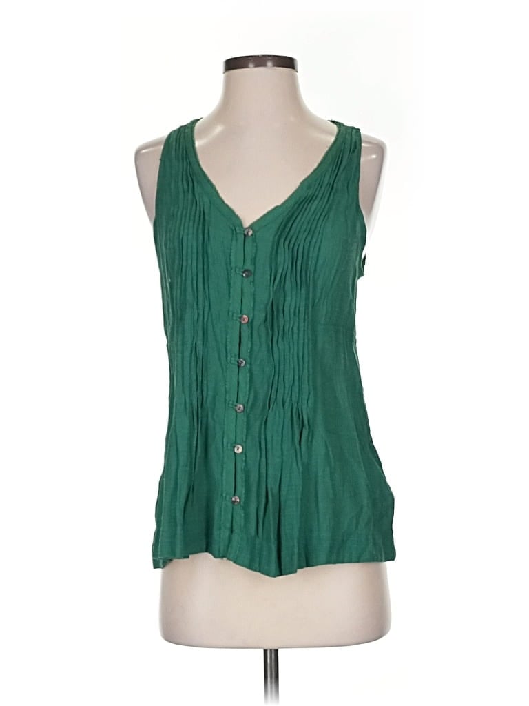Pre-owned Maeve Sleeveless Blouse In Green