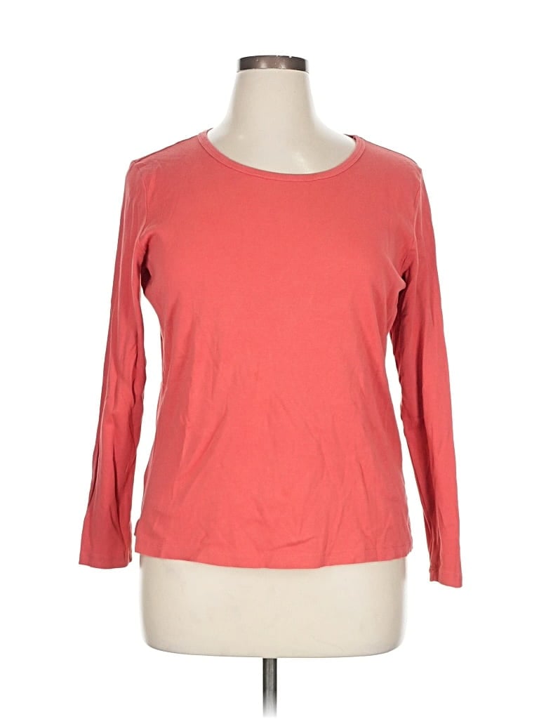 Pre-owned St. John's Bay 3/4 Sleeve T-shirt In Red