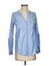 Joie 100% Cotton Stripes Blue Long Sleeve Button-Down Shirt Size XS - photo 1