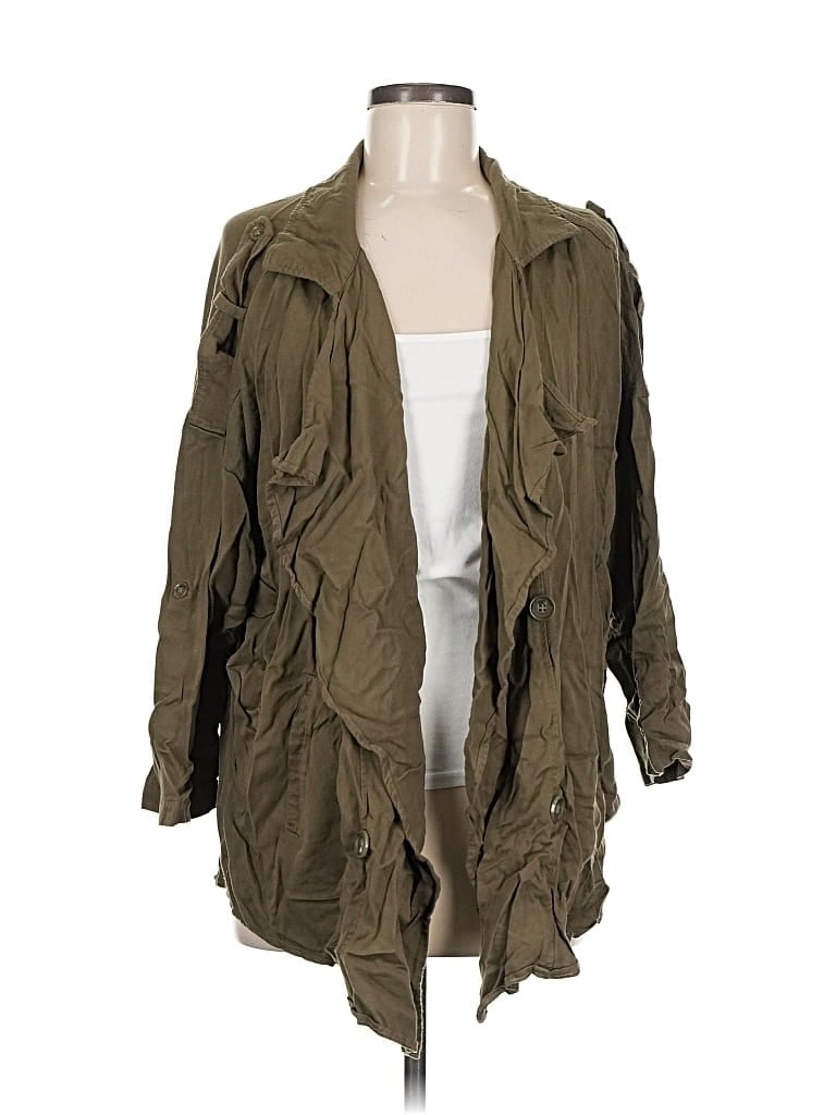 Pre-owned Jessica Simpson Trenchcoat In Green