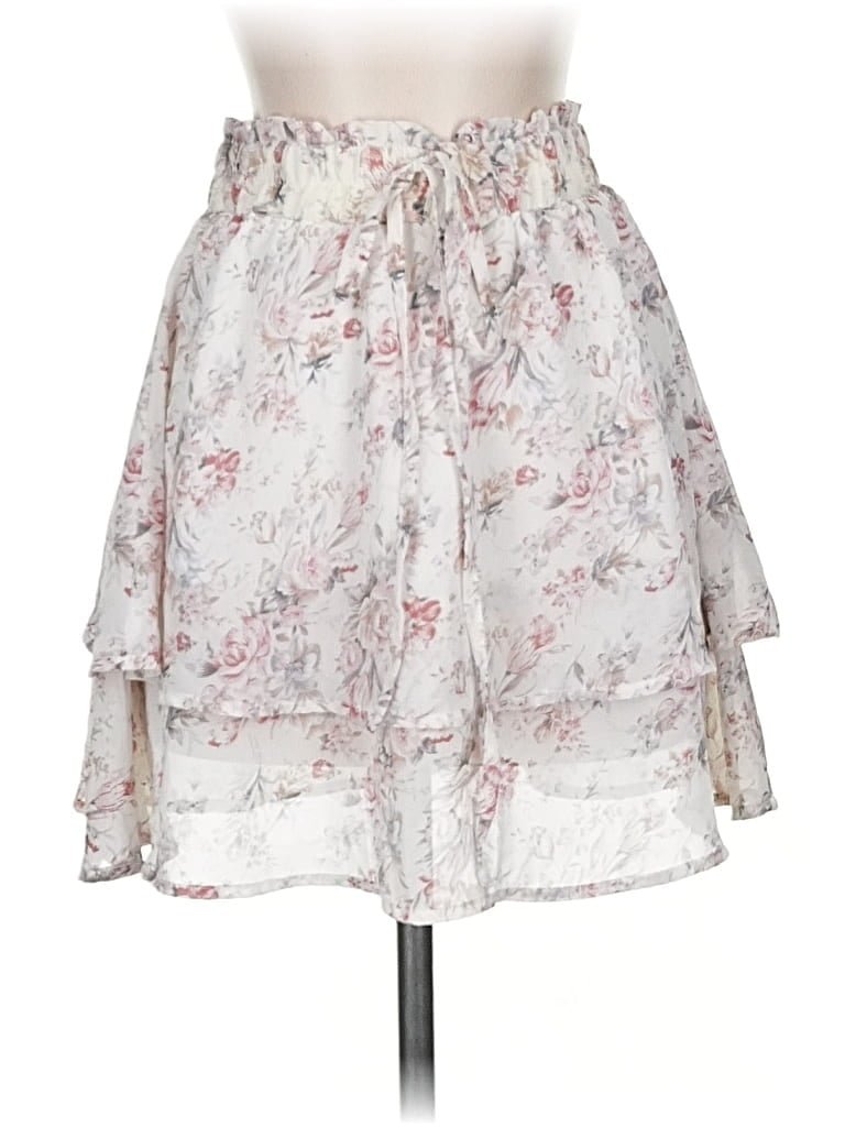 Pre-owned Allegra K Casual Skirt In White