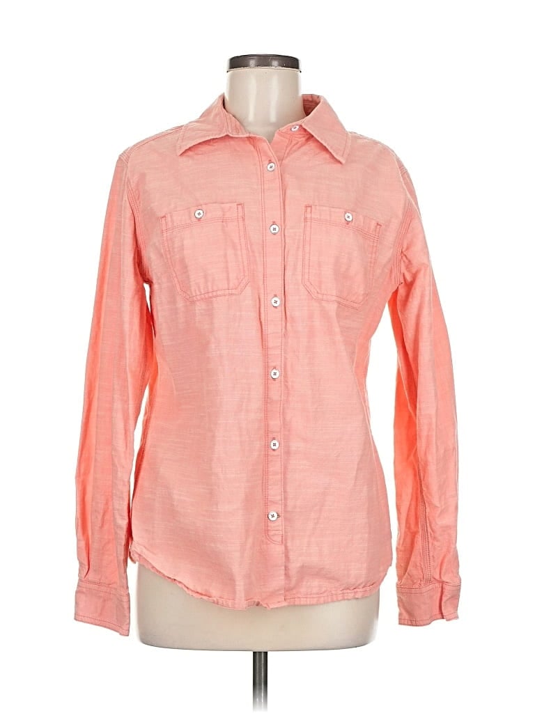 Pre-owned Carhartt Long Sleeve Button Down Shirt In Orange