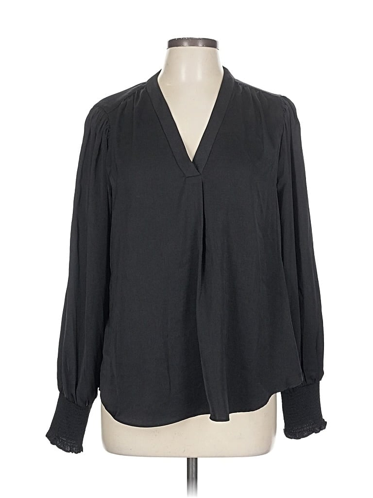 Pre-owned Vince Camuto Long Sleeve Blouse In Black