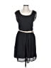 Studio Y Solid Black Casual Dress Size L - photo 1
