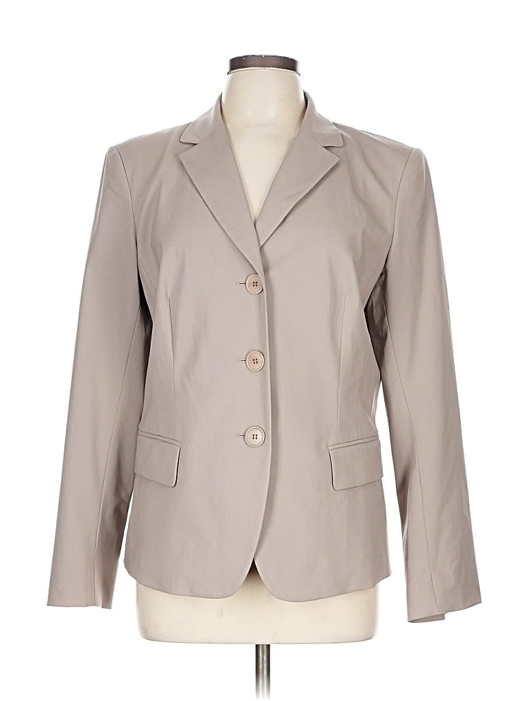 Pre-owned Lafayette 148 Wool Blazer Jacket In Brown