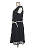 Studio Y Solid Black Casual Dress Size L - photo 5