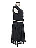 Studio Y Solid Black Casual Dress Size L - photo 4