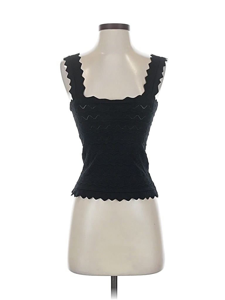 Pre-owned Mi Ami Sleeveless Top Black Sweetheart Neckline Tops
