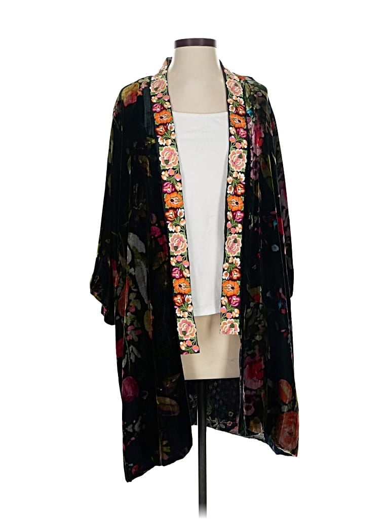 Pre-owned Johnny Was Kimono In Black