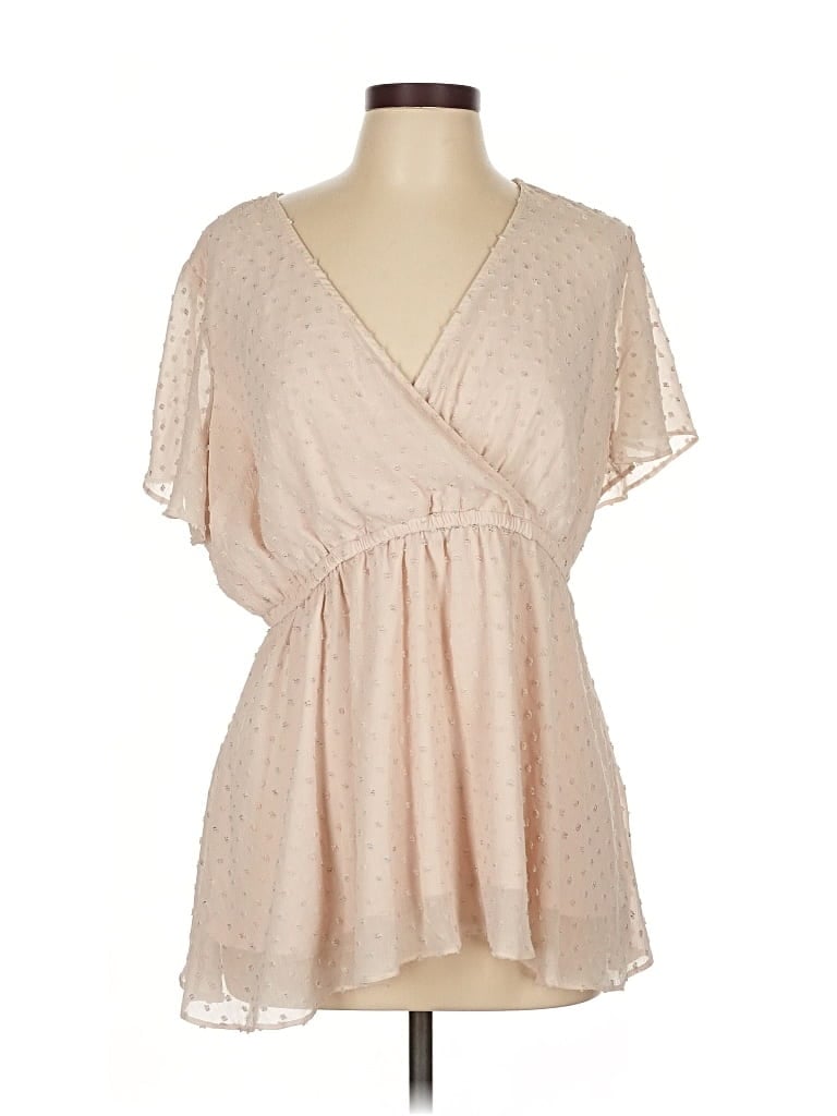 Pre-owned Torrid Short Sleeve Blouse In Brown