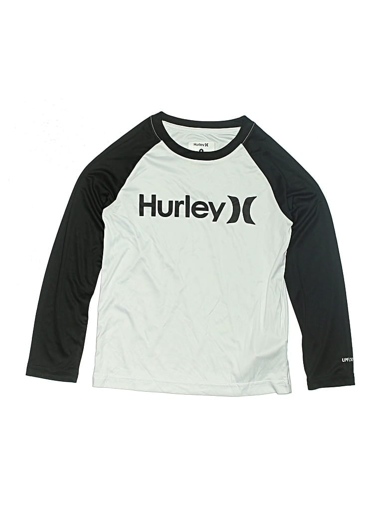 Pre-owned Hurley Kids'  3/4 Sleeve T-shirt In Silver