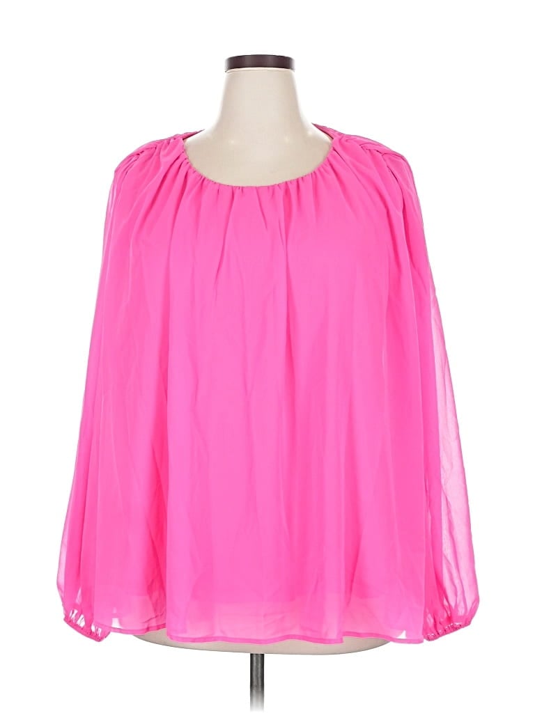 Pre-owned Andree By Unit 3/4 Sleeve Blouse In Pink