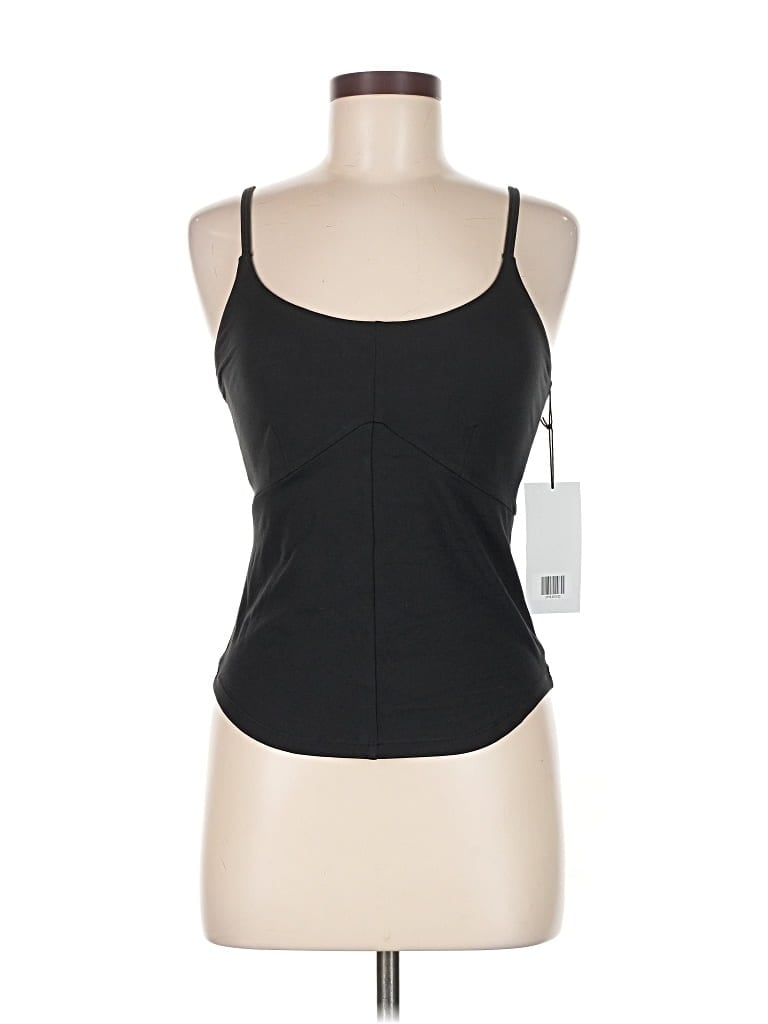 Pre-owned Girlfriend Collective Tank Top Black Halter Neckline Tops