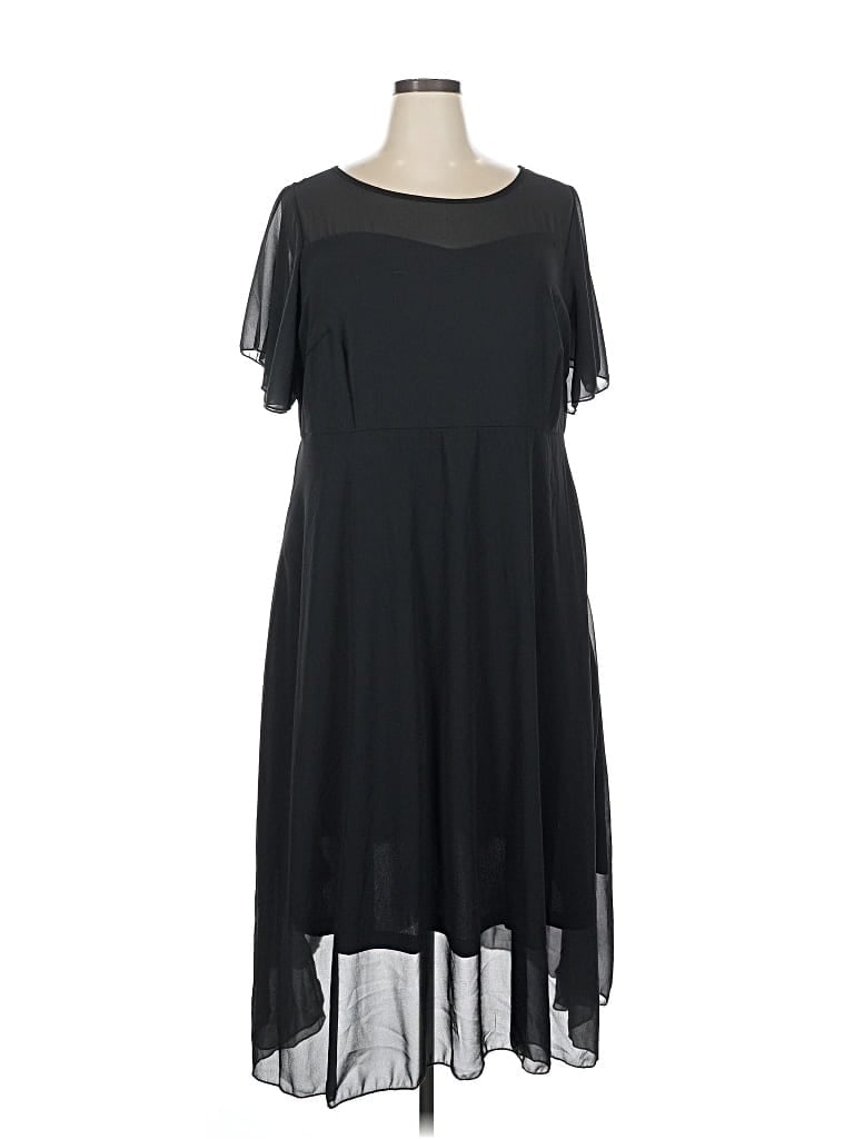 Pre-owned Shein Curve Casual Dress In Black