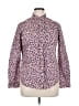 Talbots Animal Print Pink Long Sleeve Blouse Size 14 - photo 1