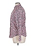 Talbots Animal Print Pink Long Sleeve Blouse Size 14 - photo 5