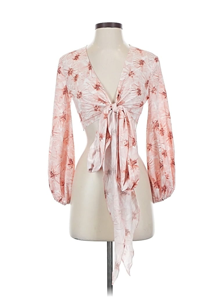 Pre-owned Alexis 3/4 Sleeve Blouse In White