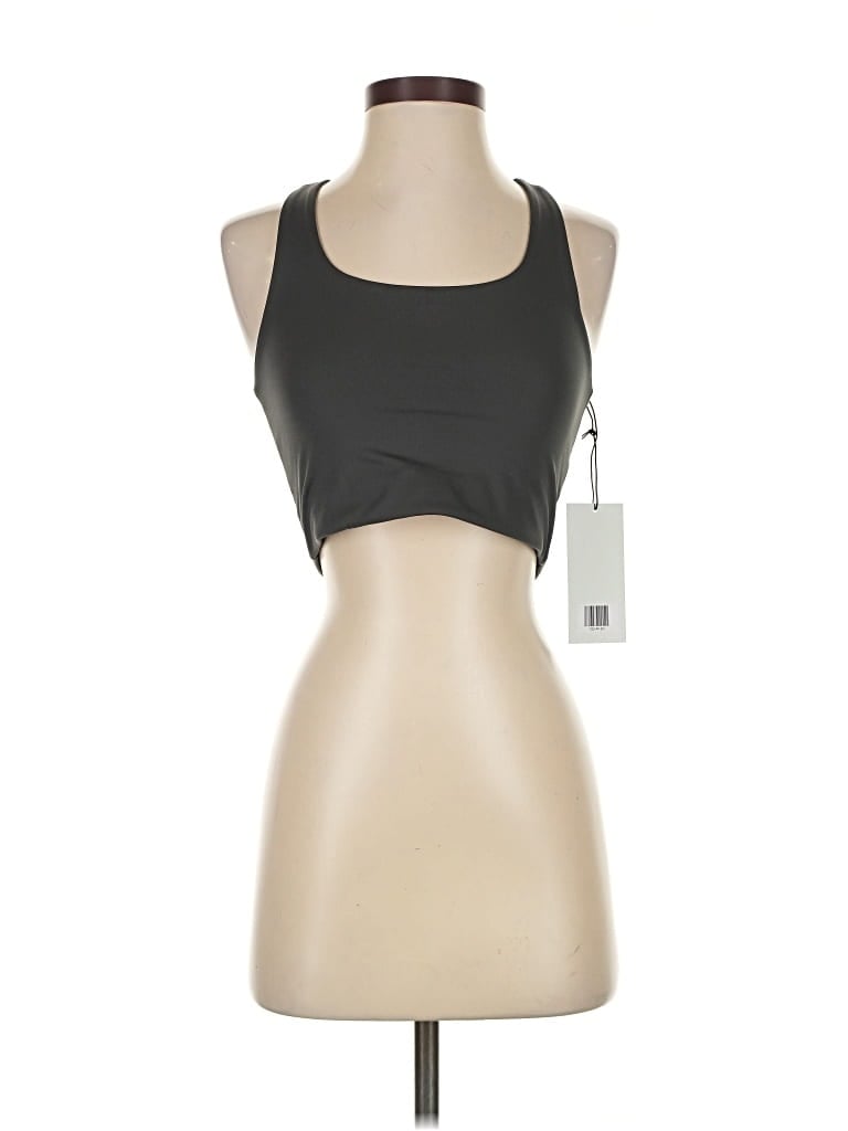 Pre-owned Girlfriend Collective Tank Top Black Halter Neckline Tops