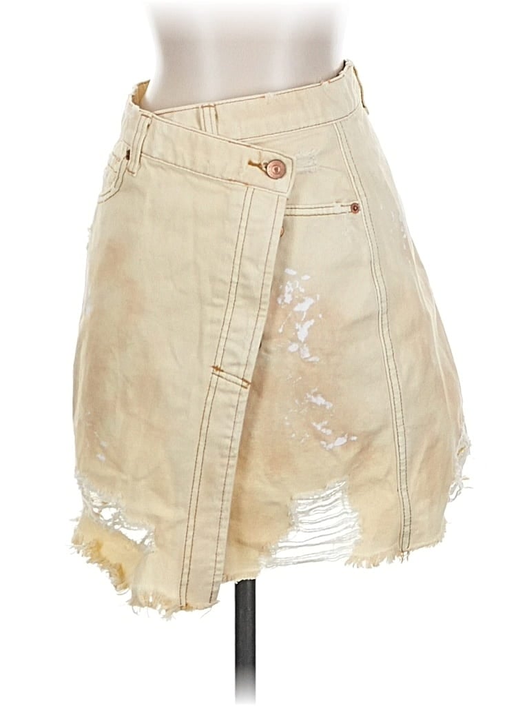 Pre-owned We The Free Denim Skirt In Brown