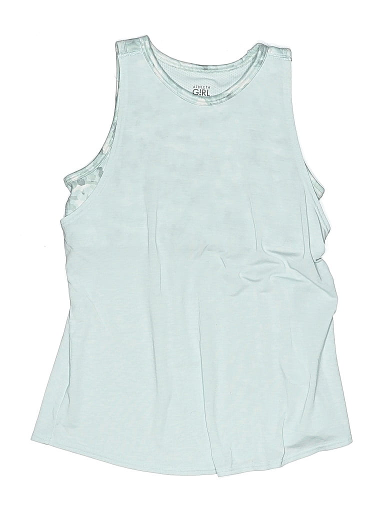 Pre-owned Athleta Girl Kids' Sleeveless T-shirt In Blue