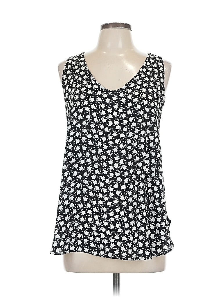 Pre-owned Ann Taylor Loft Outlet Sleeveless Top Black Scoop Neck Tops