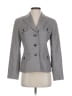 Laura Ashley 100% Wool Houndstooth Gray Burgundy Wool Blazer Size 4 - photo 1