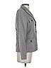 Laura Ashley 100% Wool Houndstooth Gray Burgundy Wool Blazer Size 4 - photo 4