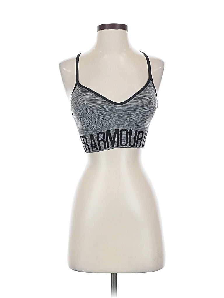 Pre-owned Under Armour Tank Top Gray Strapless Neckline Tops
