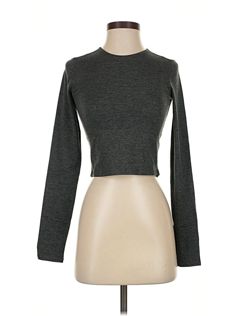 Pre-owned Girlfriend Collective Long Sleeve T-shirt In Gray