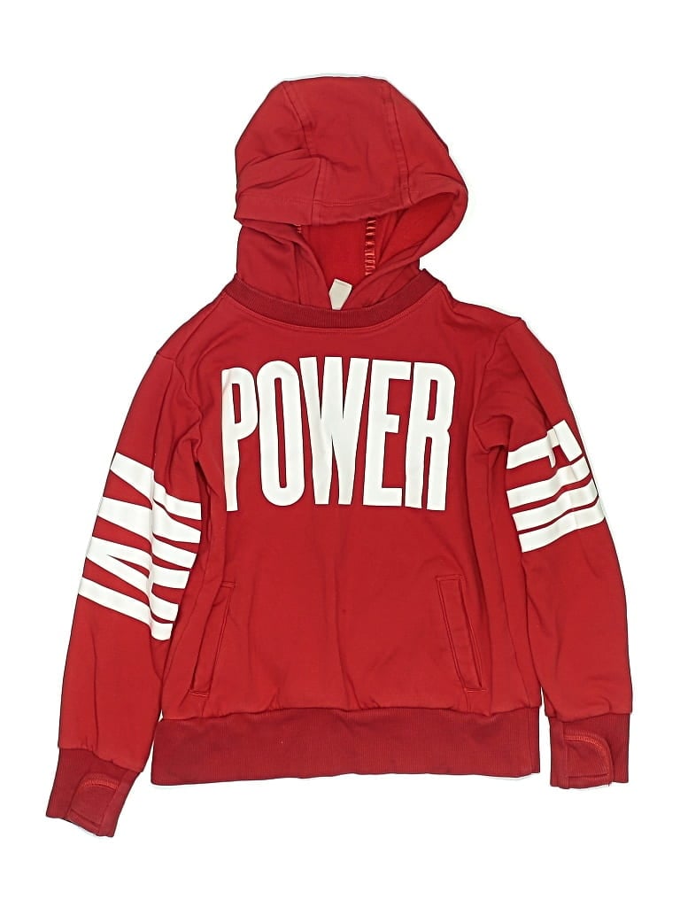 Pre-owned Athleta Girl Kids' Pullover Hoodie In Red