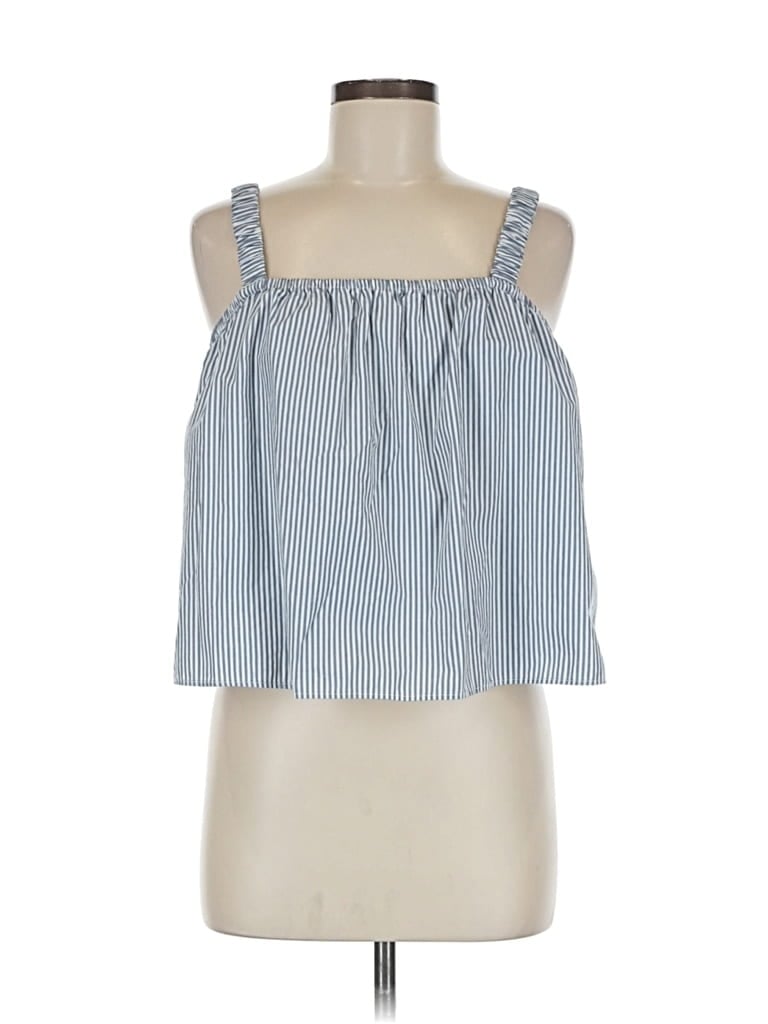 Pre-owned Abercrombie & Fitch Sleeveless Blouse In Blue
