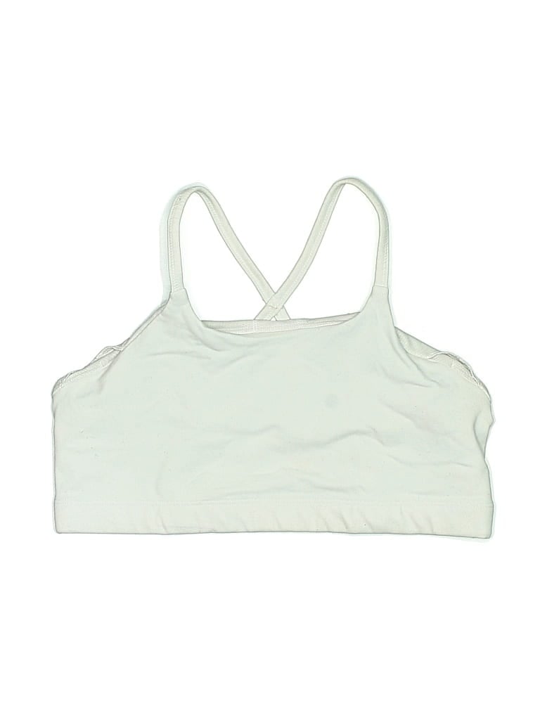 Pre-owned Athleta Girl Kids' Tank Top Ivory Halter Neckline Tops In White