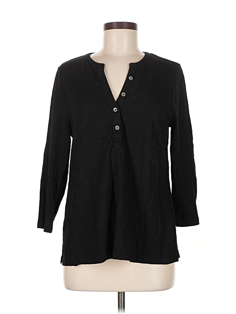 Pre-owned Chico's Pullover Sweater In Black