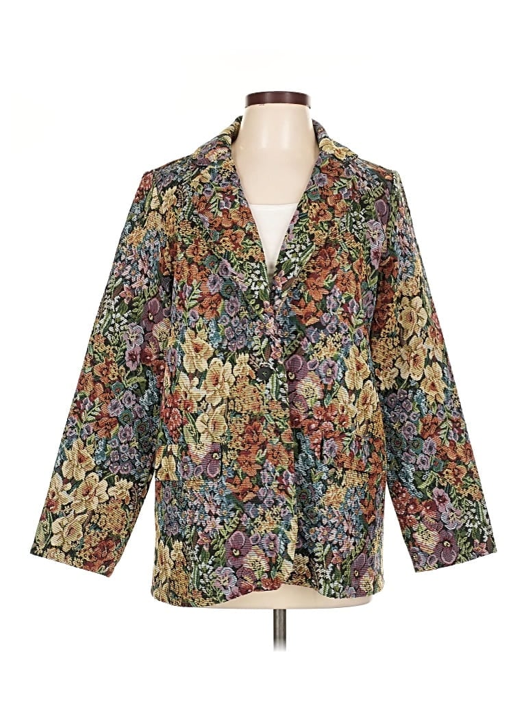 Pre-owned Shein Blazer Jacket In Gold