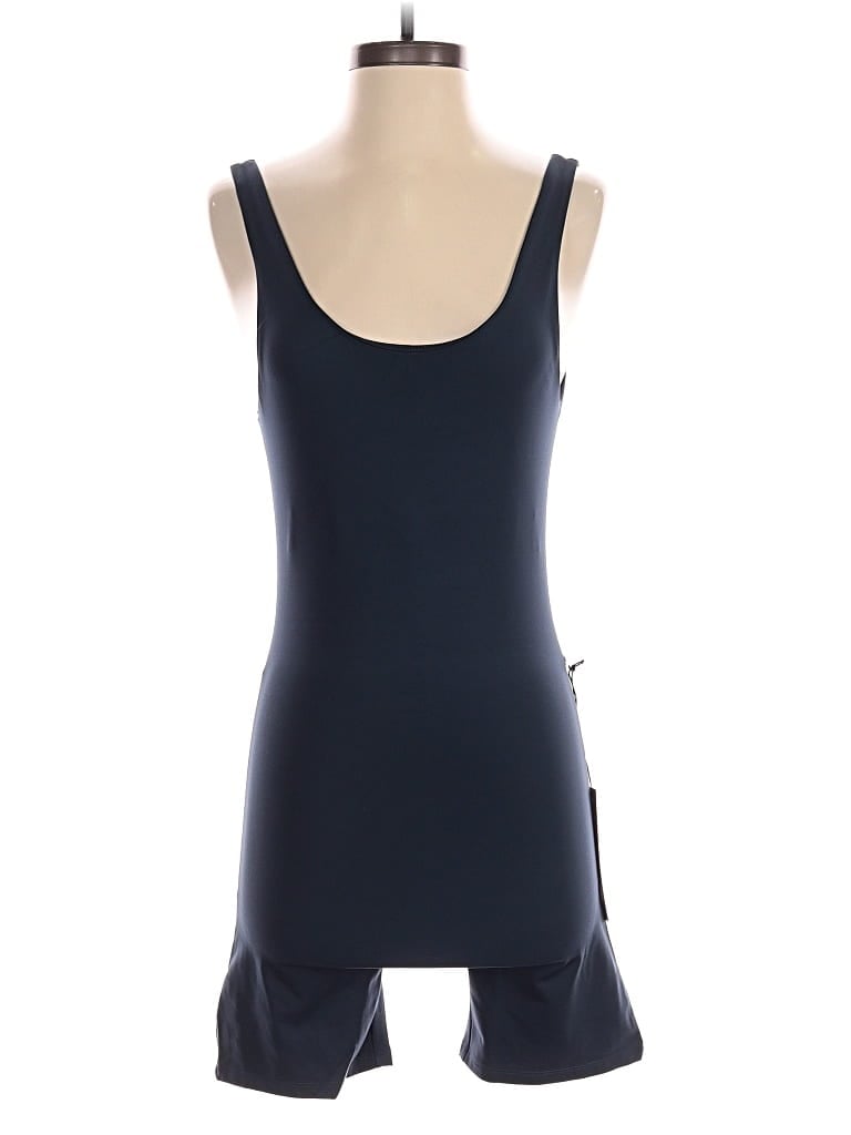 Pre-owned Girlfriend Collective Romper In Blue