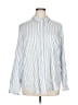 Ecothreads 100% Lyocell Stripes Blue Long Sleeve Button-Down Shirt Size 1X - photo 1