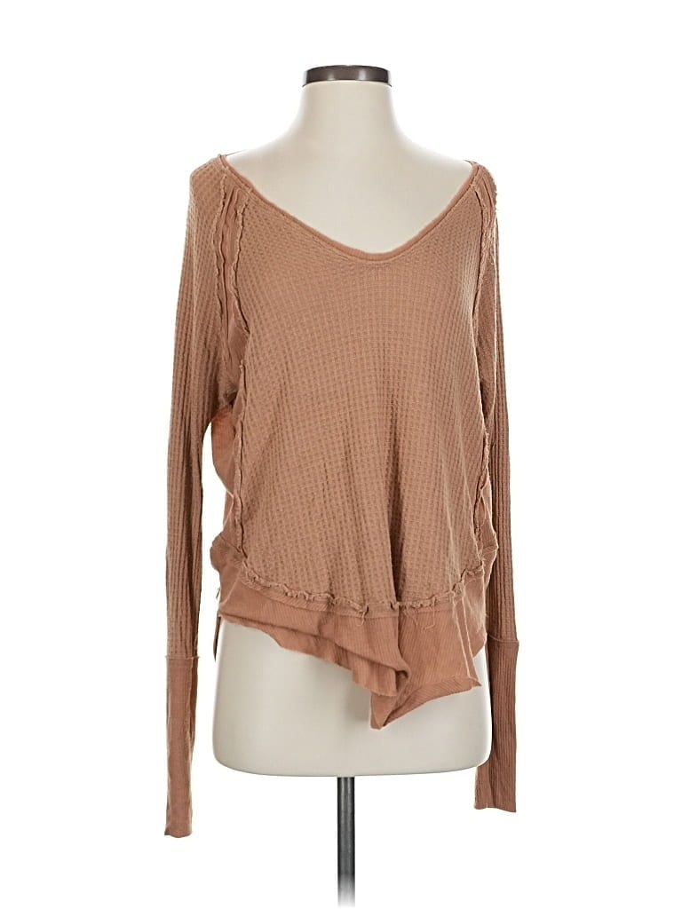 Pre-owned We The Free Long Sleeve T-shirt In Brown