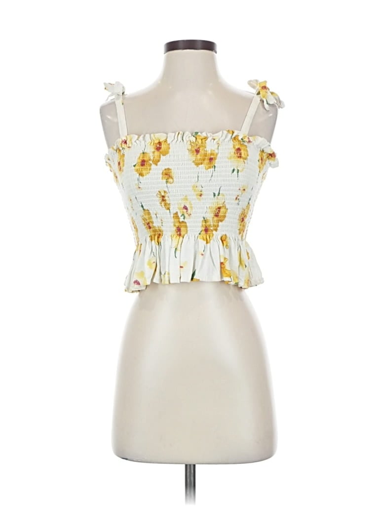 Pre-owned Nine Britton Sleeveless Blouse In Yellow