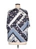 Cooper & Ella 100% Polyester Blue 3/4 Sleeve Blouse Size XL (4) - photo 2