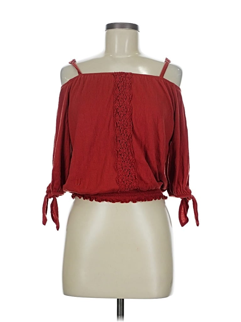 Pre-owned Rue21 Tank Top Red Cold Shoulder Neckline Tops