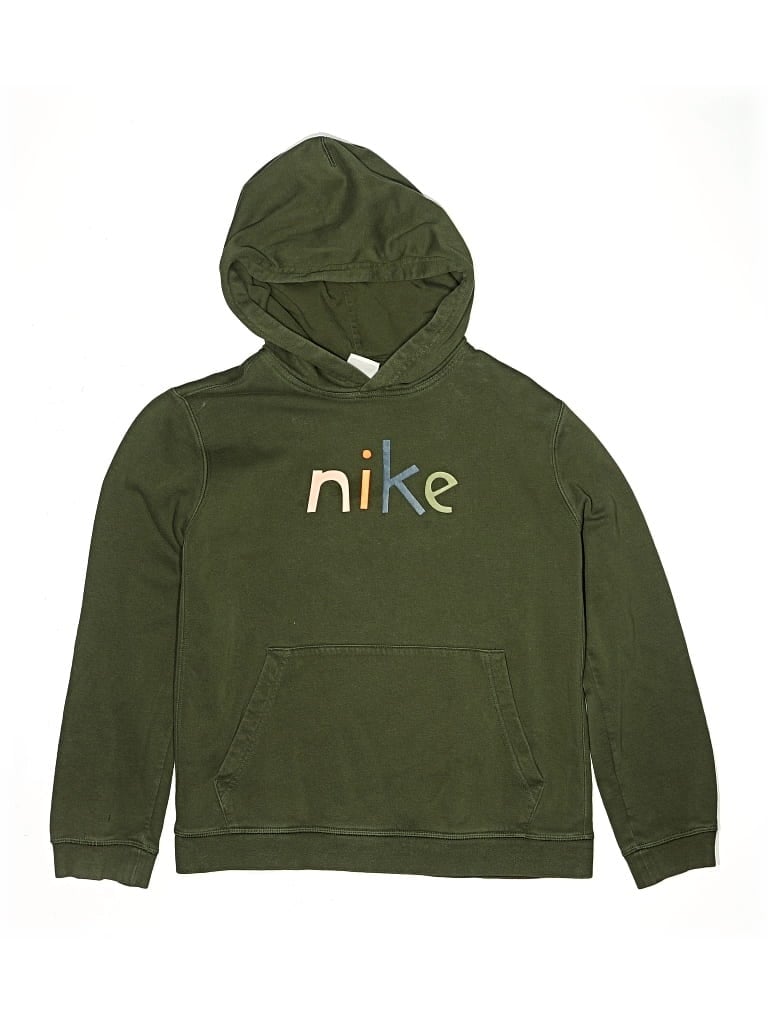 Pre-owned Nike Kids' Pullover Hoodie In Green