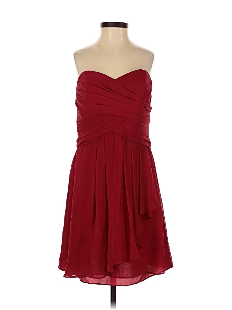 Pre-owned David's Bridal Cocktail Dress In Burgundy